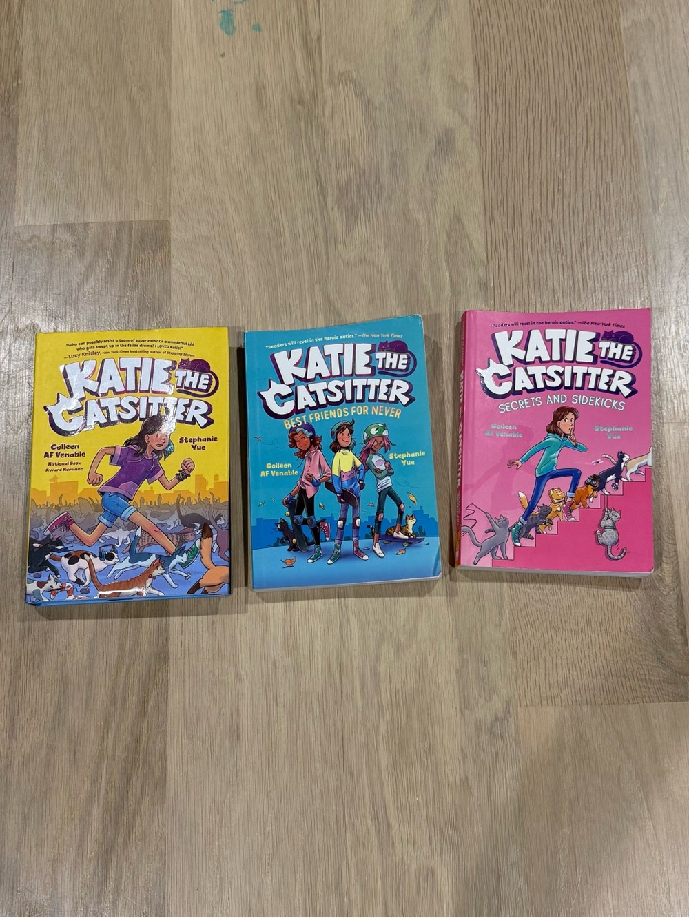Katie the Catsitter Book Set - Yellow, Blue & Pink Covers